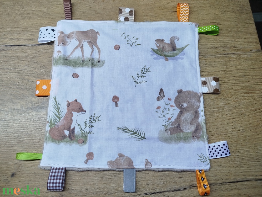 állatmintás  címkerongyi -szundikendő - baba - mama - baba játékok - szundikendő, alvóka - Meska.hu