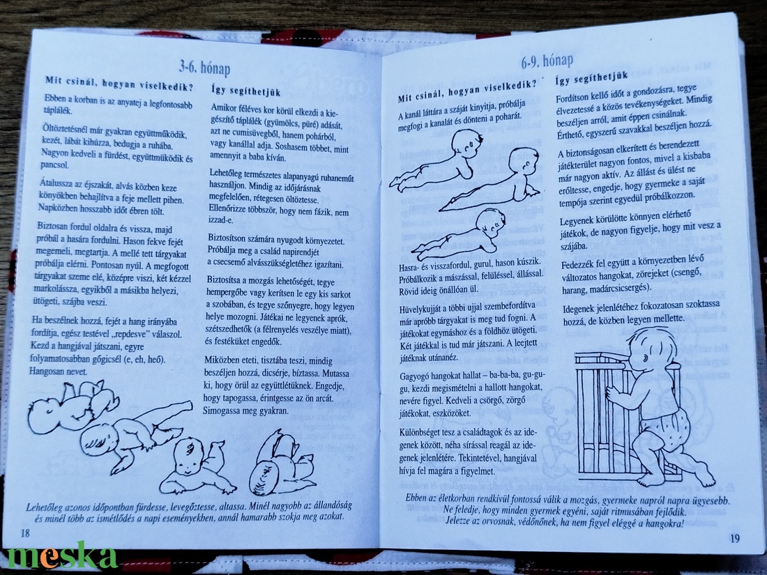 textil gyermek egészségügyi kiskönyv borító,katica mintával - baba - mama - babaemlékek - egészségügyi kiskönyv borító - Meska.hu