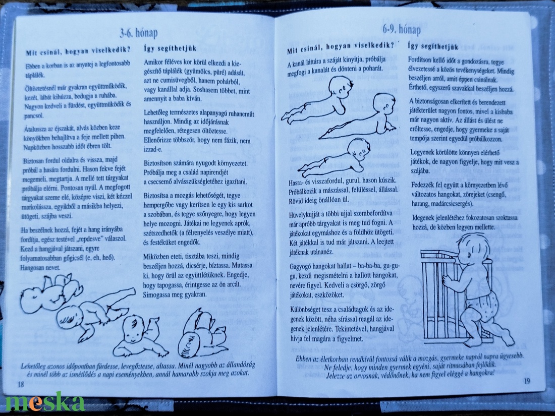 textil gyermek egészségügyi kiskönyv borító állatmintával - baba - mama - babaemlékek - egészségügyi kiskönyv borító - Meska.hu