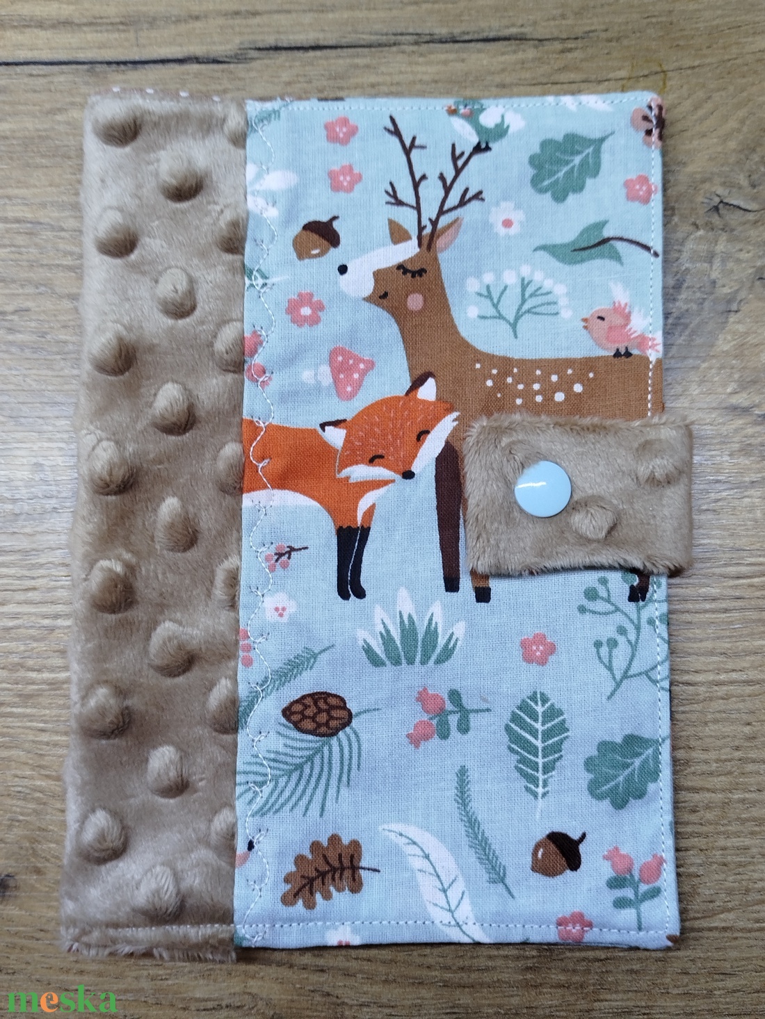 textil gyermek egészségügyi kiskönyv borító állatmintával - baba - mama - babaemlékek - egészségügyi kiskönyv borító - Meska.hu