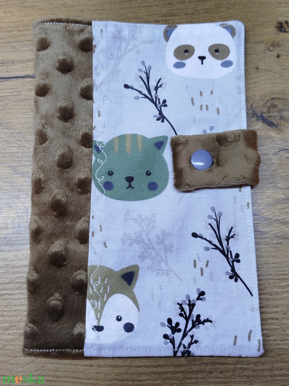 textil gyermek egészségügyi kiskönyv borító állatmintával - baba - mama - babaemlékek - egészségügyi kiskönyv borító - Meska.hu