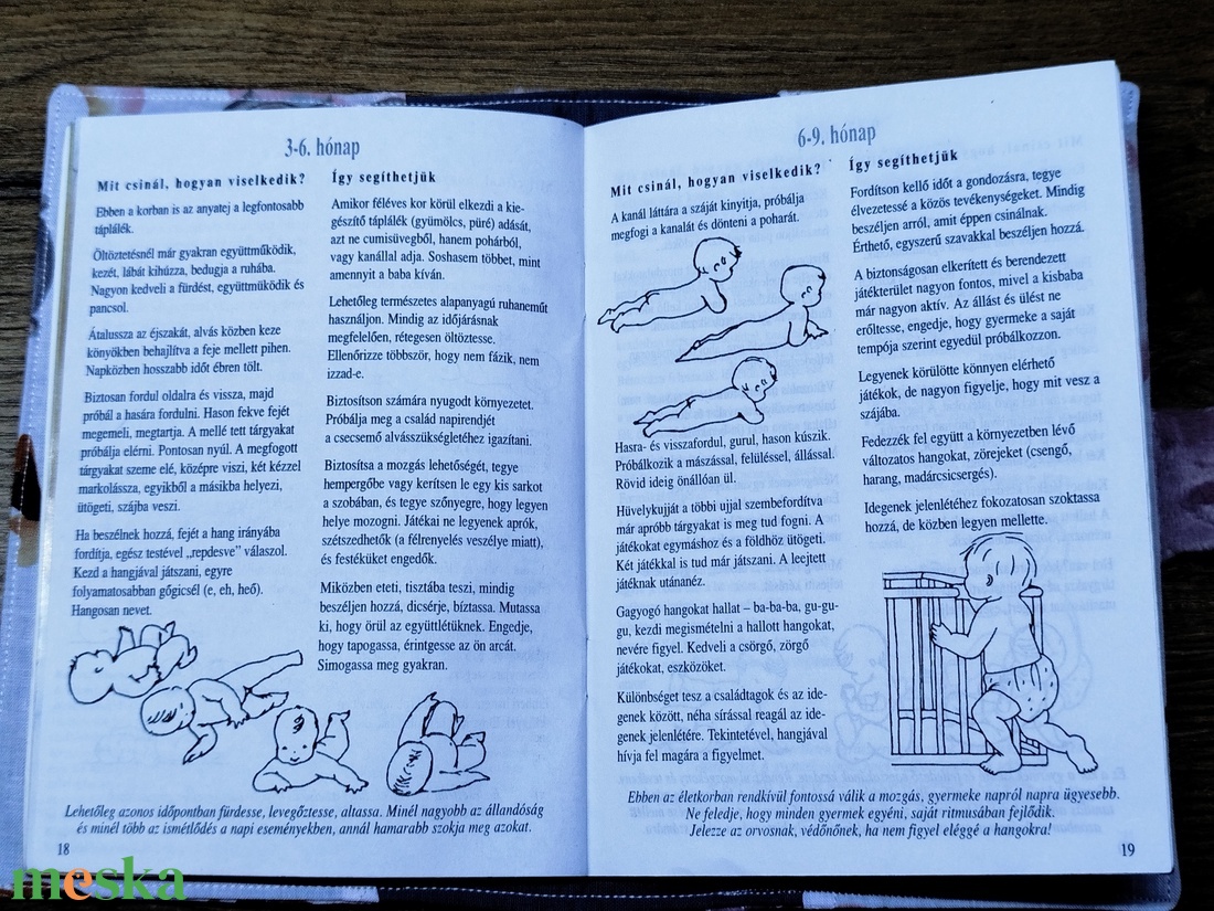 textil gyermek egészségügyi kiskönyv borító állatmintával - baba - mama - babaemlékek - egészségügyi kiskönyv borító - Meska.hu