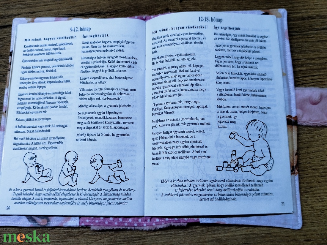 textil gyermek egészségügyi kiskönyv borító állatmintával - baba - mama - babaemlékek - egészségügyi kiskönyv borító - Meska.hu