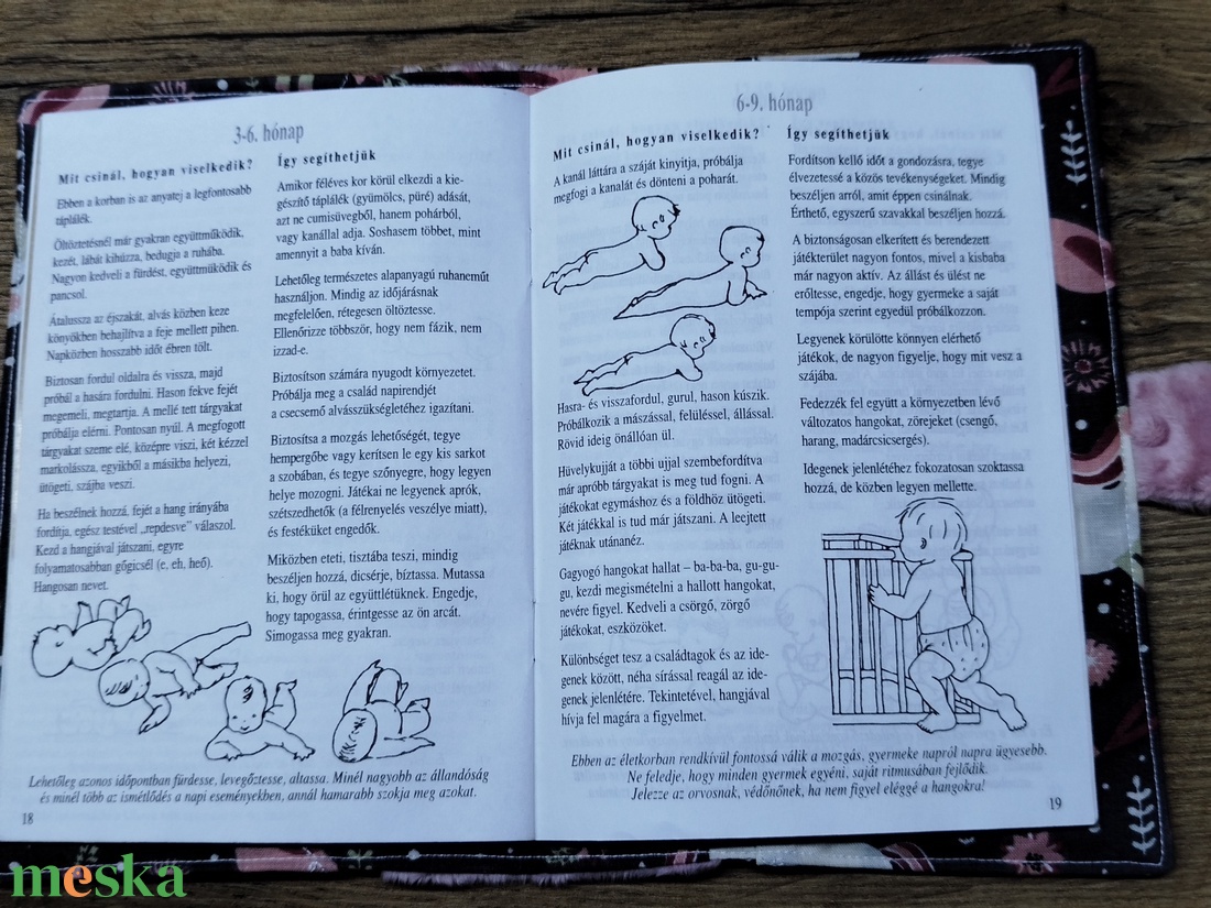 textil gyermek egészségügyi kiskönyv borító unikornis  mintával - baba - mama - babaemlékek - egészségügyi kiskönyv borító - Meska.hu