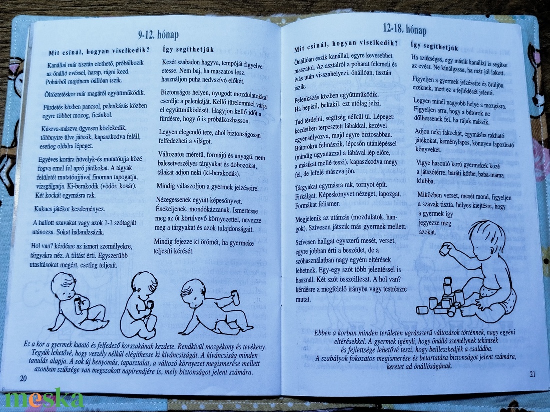 textil gyermek egészségügyi kiskönyv borító állatmintával - baba - mama - babaemlékek - egészségügyi kiskönyv borító - Meska.hu