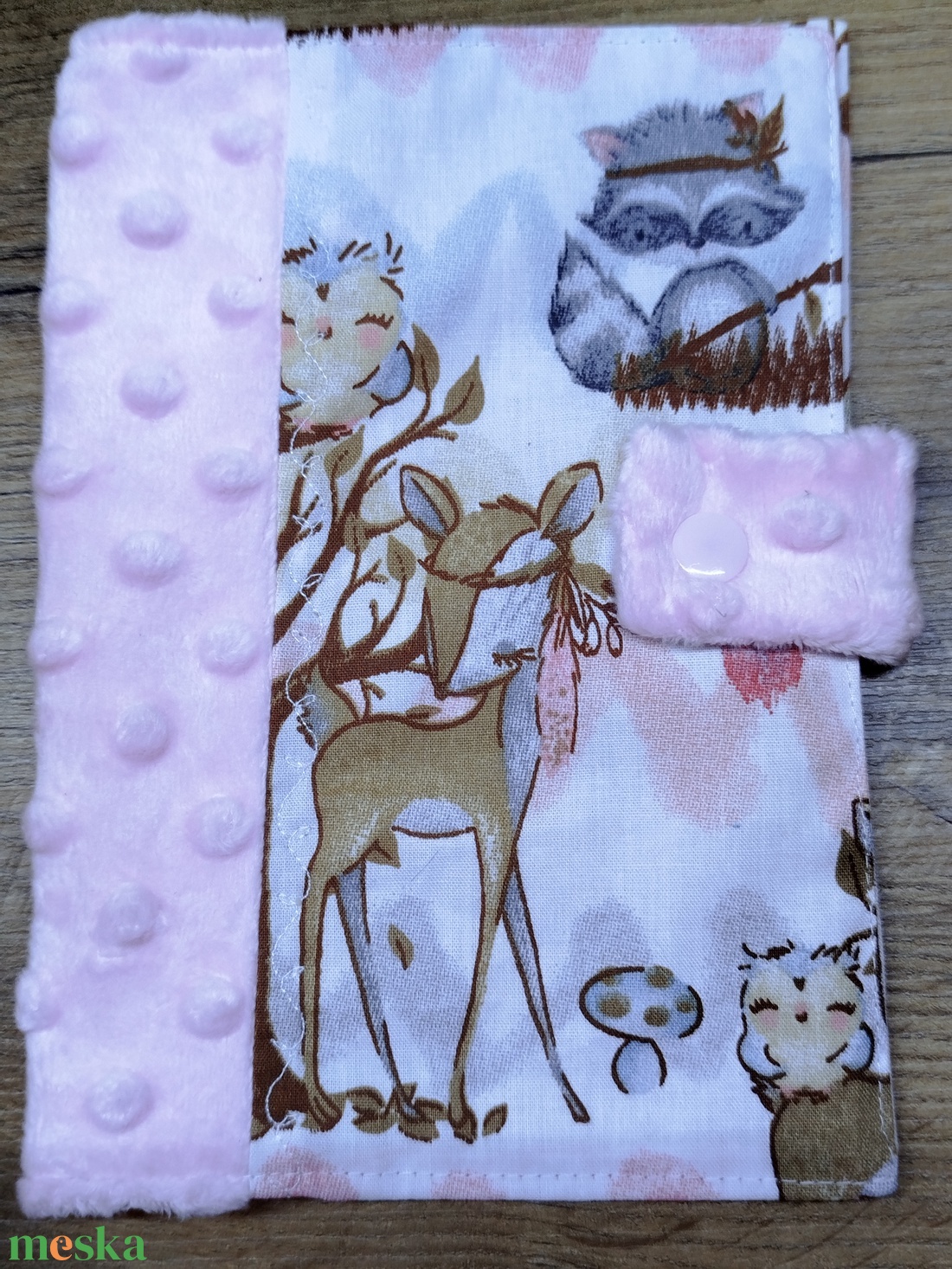 textil gyermek egészségügyi kiskönyv borító állatmintával - baba - mama - babaemlékek - egészségügyi kiskönyv borító - Meska.hu