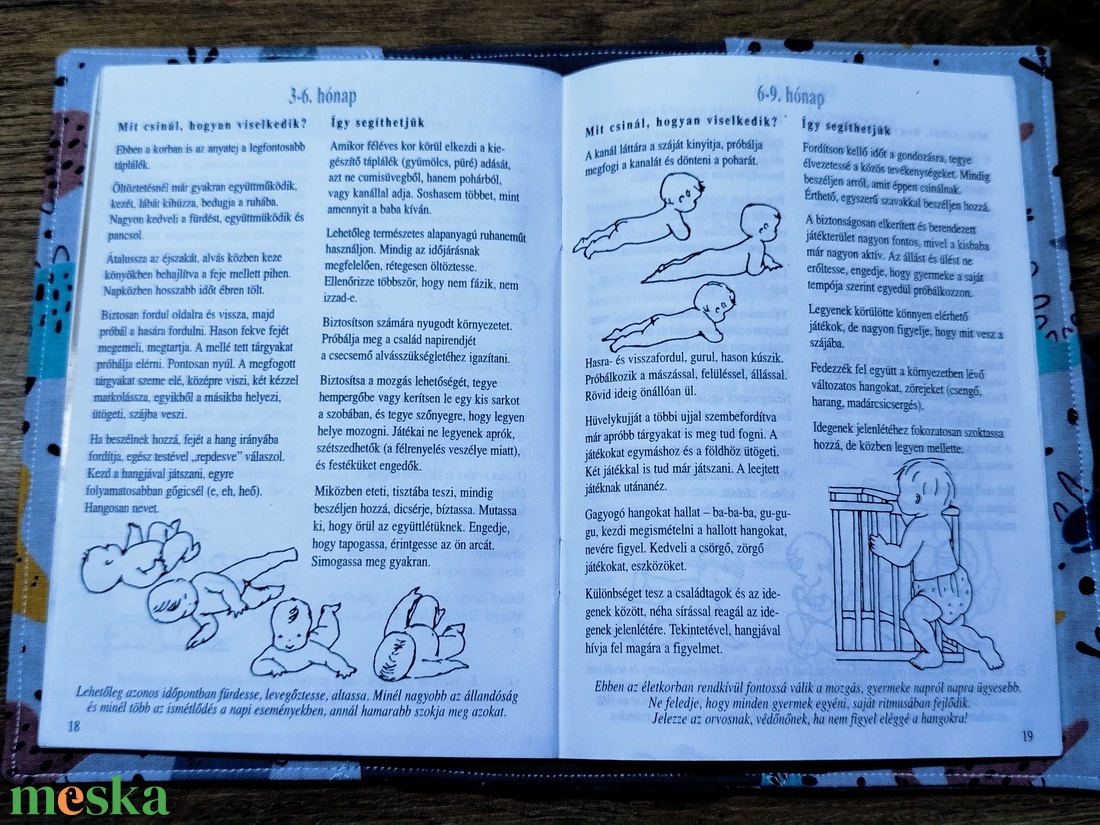 textil gyermek egészségügyi kiskönyv borító,munkagép mintával - baba - mama - babaemlékek - egészségügyi kiskönyv borító - Meska.hu