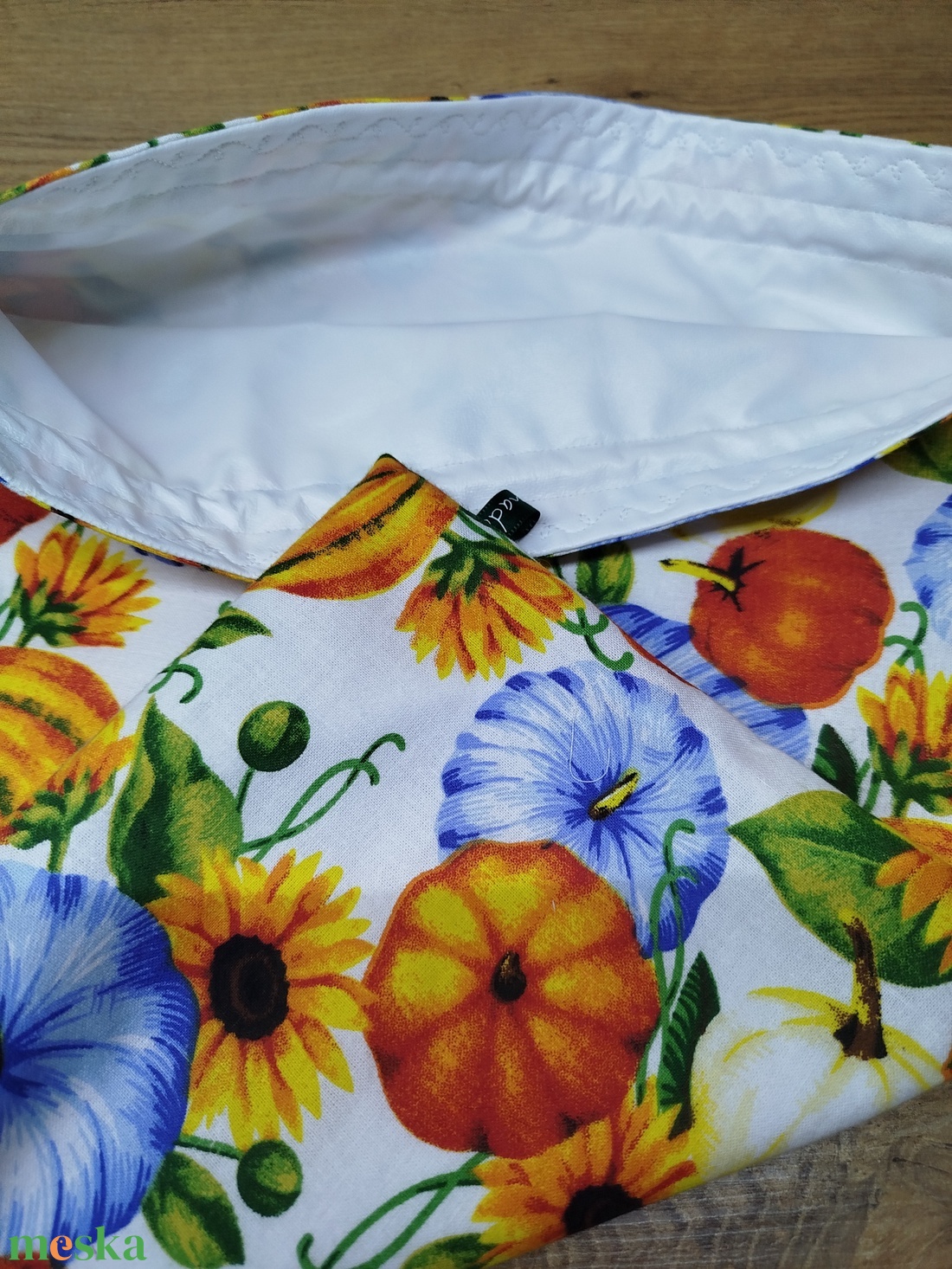 Kenyeres zsák-  pékáru tároló  zsák  napraforgó- tök  mintával - táska & tok - bevásárlás & shopper táska - kenyeres zsák - Meska.hu