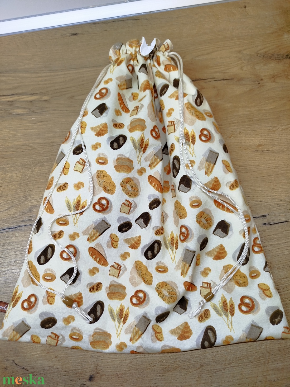 Kenyeres zsák-  pékáru tároló  zsák  péksüti  mintával - táska & tok - bevásárlás & shopper táska - kenyeres zsák - Meska.hu