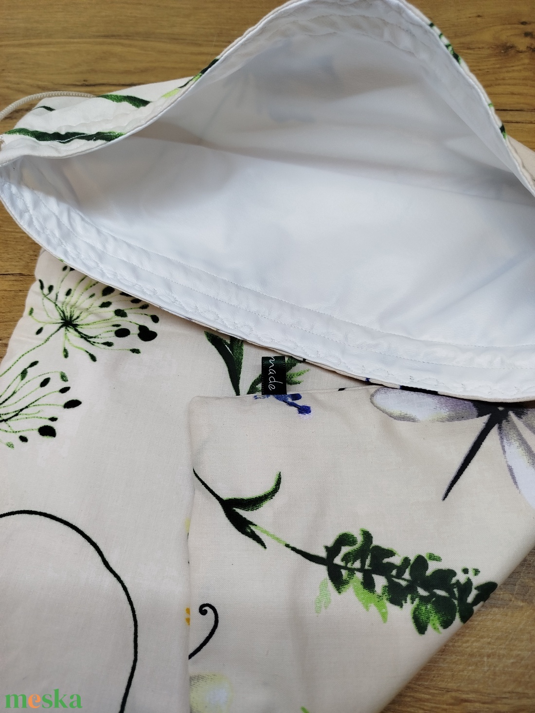 növény,szitakötő.lepke mintás kenyeres zsák-  pékáru tároló  zsák  - táska & tok - bevásárlás & shopper táska - kenyeres zsák - Meska.hu