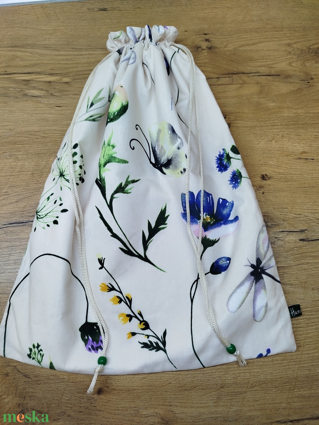 növény,szitakötő.lepke mintás kenyeres zsák-  pékáru tároló  zsák  - táska & tok - bevásárlás & shopper táska - kenyeres zsák - Meska.hu