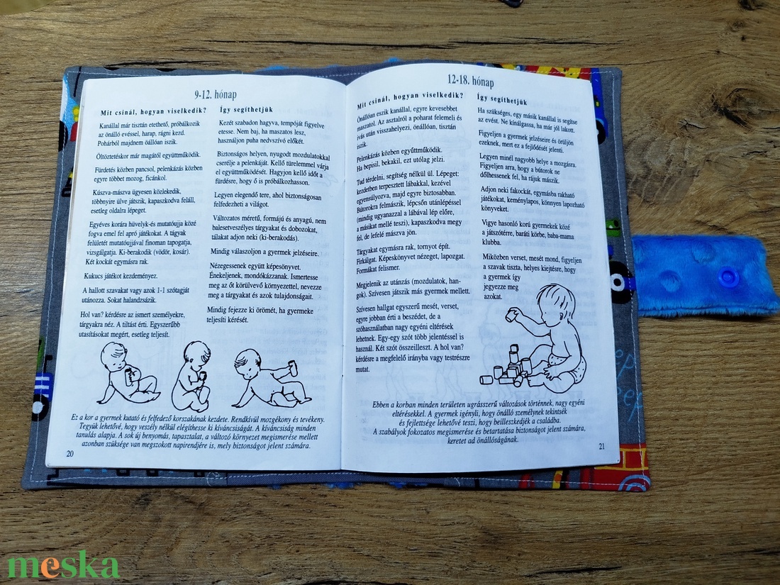textil gyermek egészségügyi kiskönyv borító,állat- jármű mintával - baba - mama - babaemlékek - egészségügyi kiskönyv borító - Meska.hu
