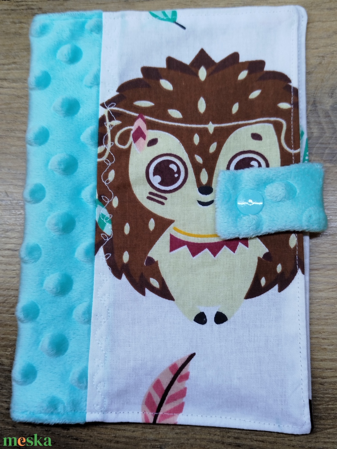 textil gyermek egészségügyi kiskönyv borító állatmintával - baba - mama - babaemlékek - egészségügyi kiskönyv borító - Meska.hu