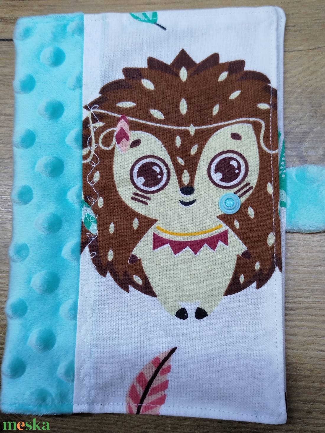 textil gyermek egészségügyi kiskönyv borító állatmintával - baba - mama - babaemlékek - egészségügyi kiskönyv borító - Meska.hu