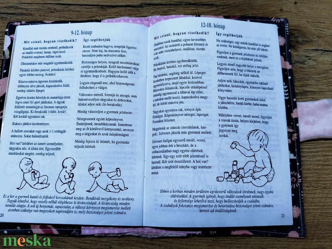 textil gyermek egészségügyi kiskönyv borító unikornis  mintával - baba - mama - babaemlékek - egészségügyi kiskönyv borító - Meska.hu