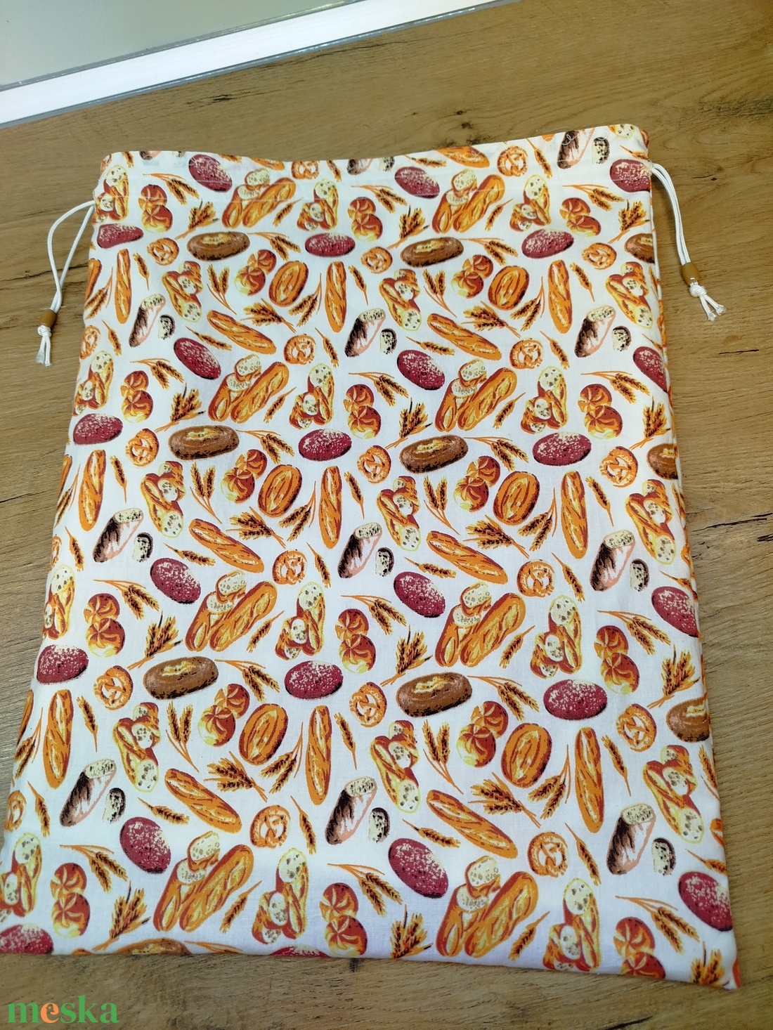 Kenyeres zsák-  pékáru tároló  zsák  virág mintával - táska & tok - bevásárlás & shopper táska - kenyeres zsák - Meska.hu