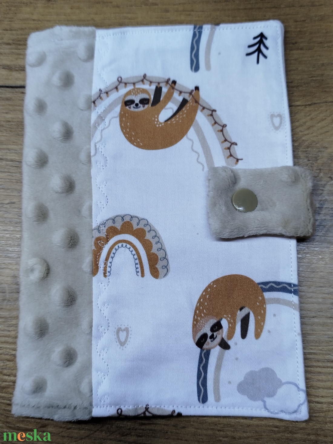 textil gyermek egészségügyi kiskönyv borító állatmintával - baba - mama - babaemlékek - egészségügyi kiskönyv borító - Meska.hu