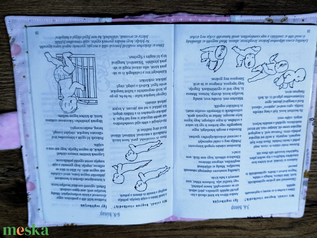 textil gyermek egészségügyi kiskönyv borító állatmintával - baba - mama - babaemlékek - egészségügyi kiskönyv borító - Meska.hu