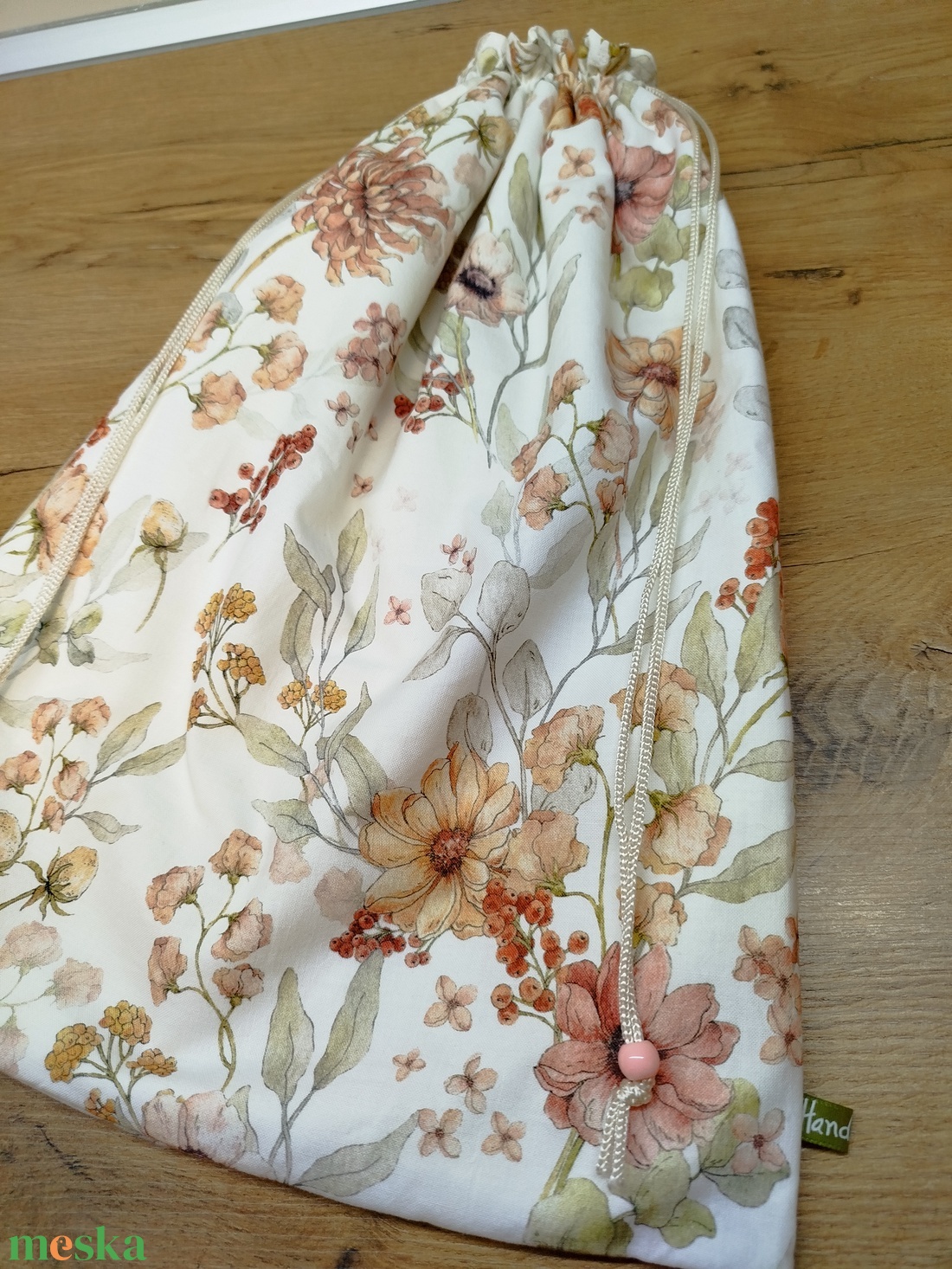 Kenyeres zsák-  pékáru tároló  zsák  virág mintával - táska & tok - bevásárlás & shopper táska - kenyeres zsák - Meska.hu
