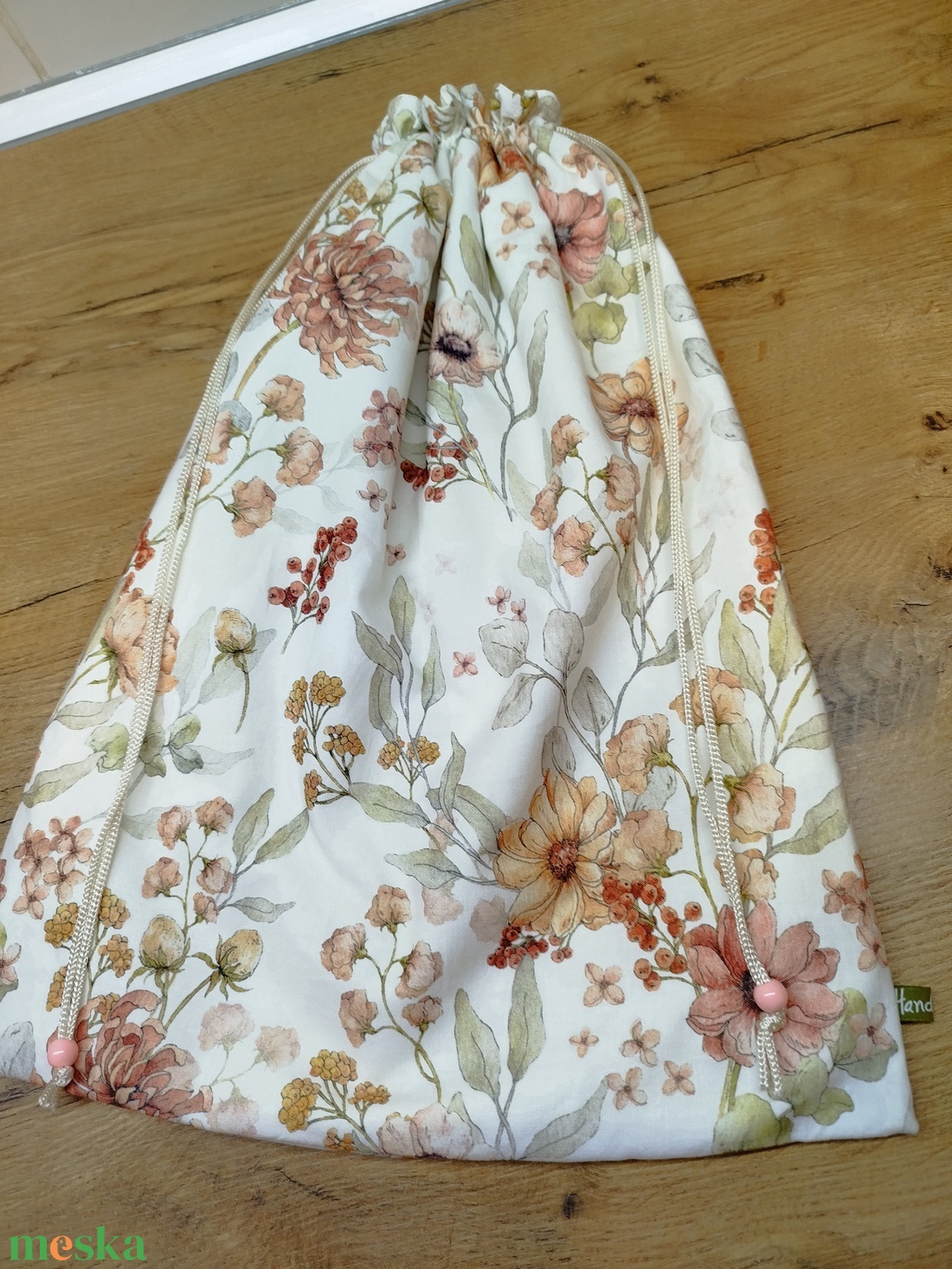 Kenyeres zsák-  pékáru tároló  zsák  virág mintával - táska & tok - bevásárlás & shopper táska - kenyeres zsák - Meska.hu
