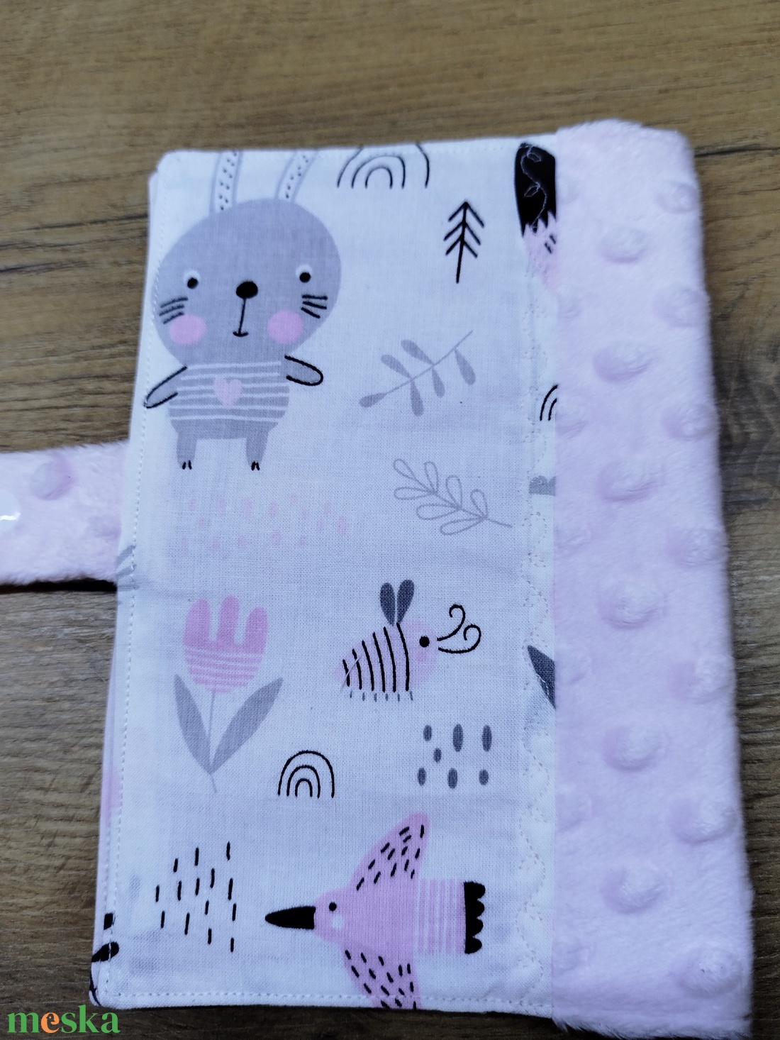 textil gyermek egészségügyi kiskönyv borító maci  mintával - baba - mama - babaemlékek - egészségügyi kiskönyv borító - Meska.hu