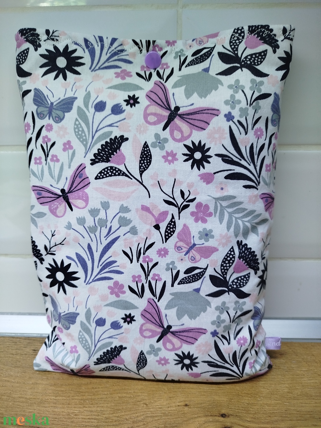 Pillangó mintás  textil könytartó- könyvtok  - könyv & zene - könyvtok - Meska.hu