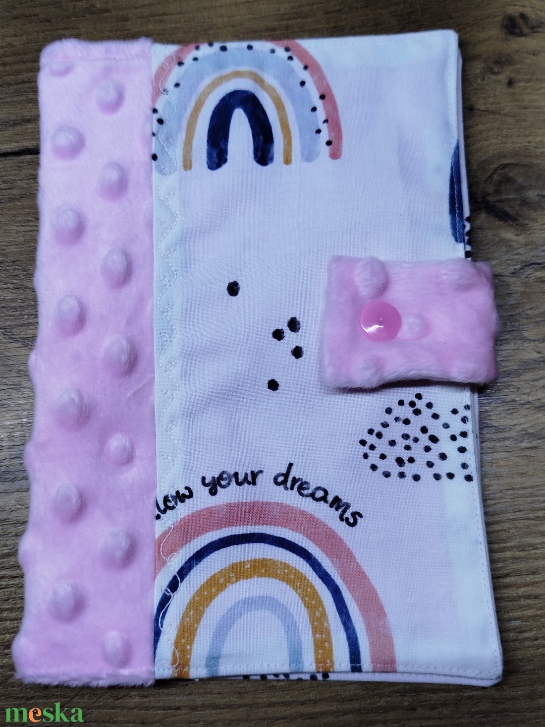 textil gyermek egészségügyi kiskönyv borító nyuszi     mintával - baba - mama - babaemlékek - egészségügyi kiskönyv borító - Meska.hu