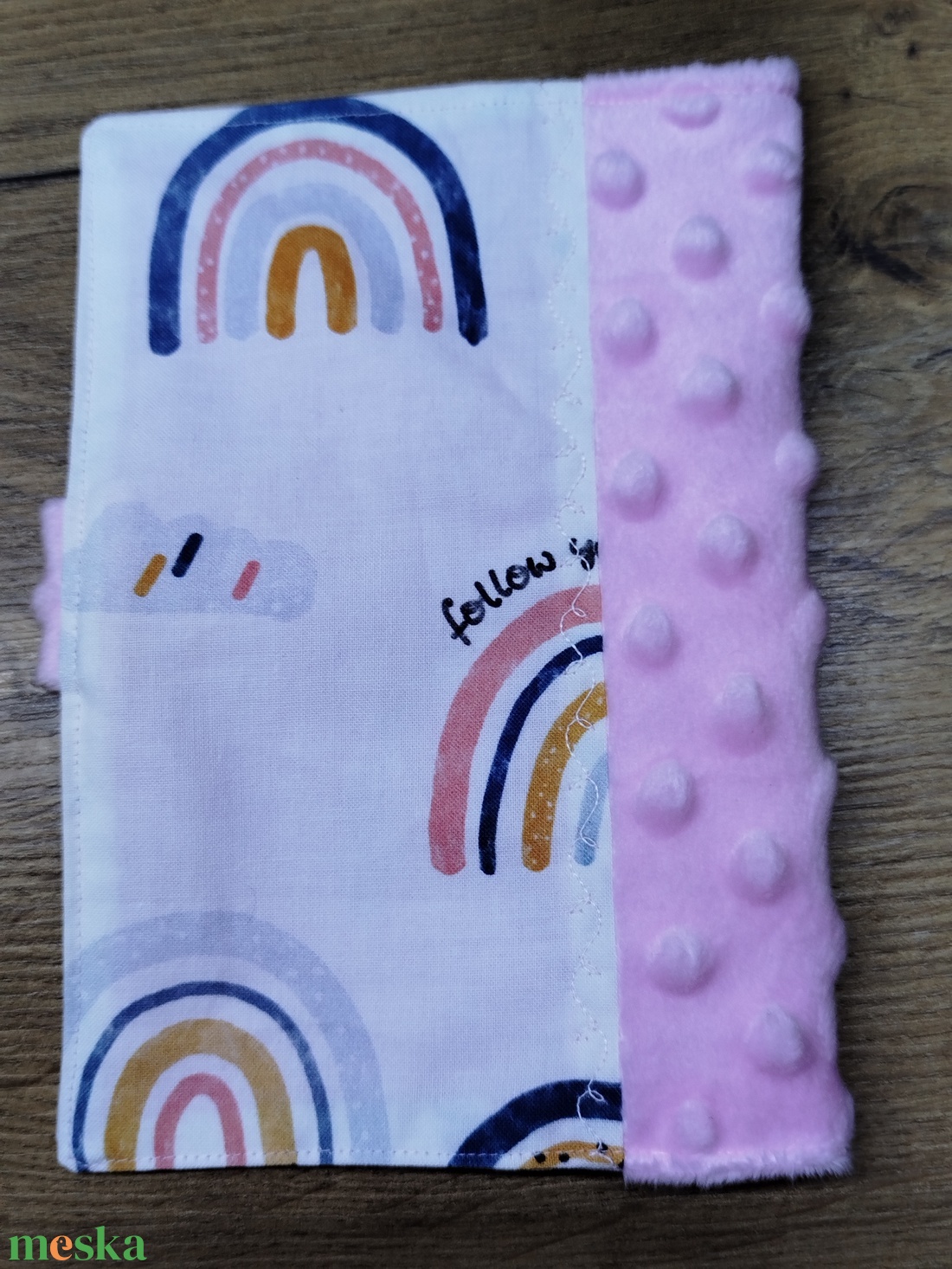 textil gyermek egészségügyi kiskönyv borító nyuszi     mintával - baba - mama - babaemlékek - egészségügyi kiskönyv borító - Meska.hu