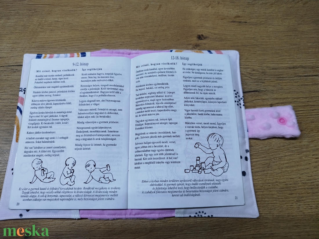 textil gyermek egészségügyi kiskönyv borító nyuszi     mintával - baba - mama - babaemlékek - egészségügyi kiskönyv borító - Meska.hu