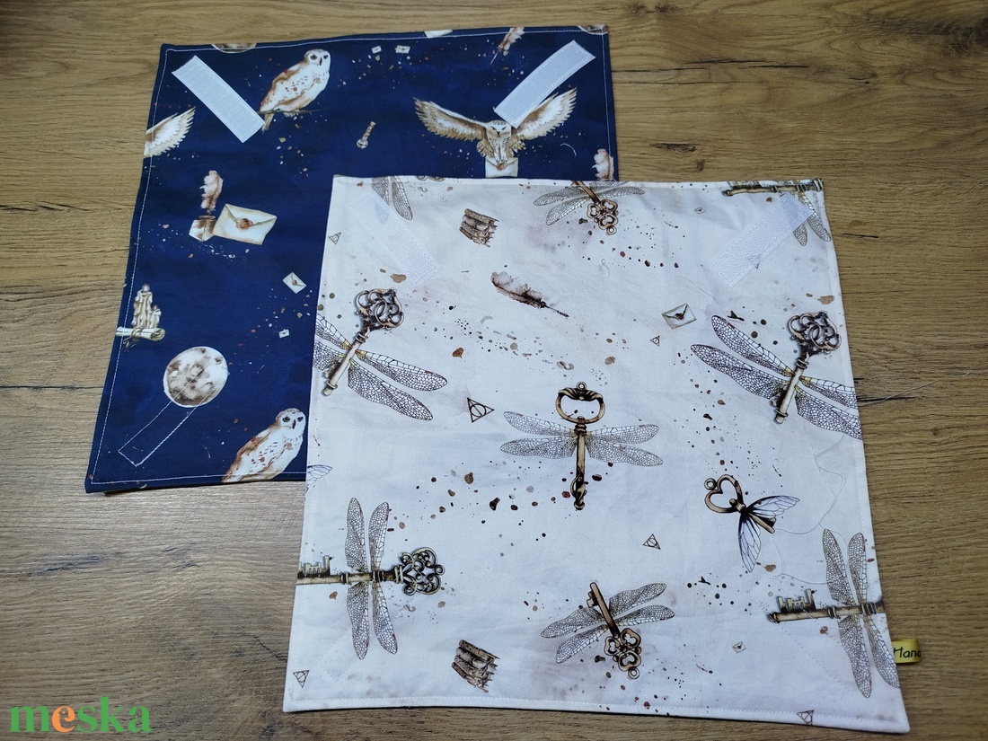 2 db Harry Potter mintás  újraszalvéta,textilszalvéta tízórai,uzsonna csomagolására, - otthon & életmód - konyhafelszerelés, tálalás - konyhai textil - szalvéta - Meska.hu