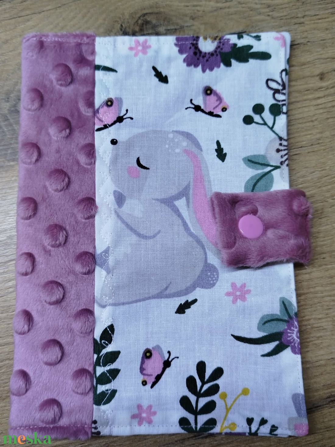 textil gyermek egészségügyi kiskönyv borító állatmintával - baba - mama - babaemlékek - egészségügyi kiskönyv borító - Meska.hu