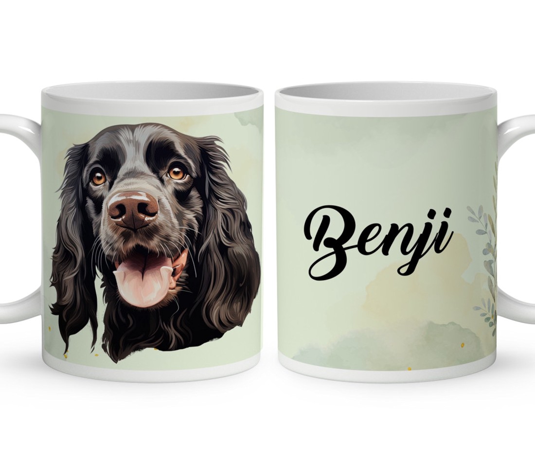 Névvel kérhető - Fekete angol cocker spániel portré mintás bögre - otthon & életmód - konyhafelszerelés, tálalás - tálalás - bögre & csésze - Meska.hu