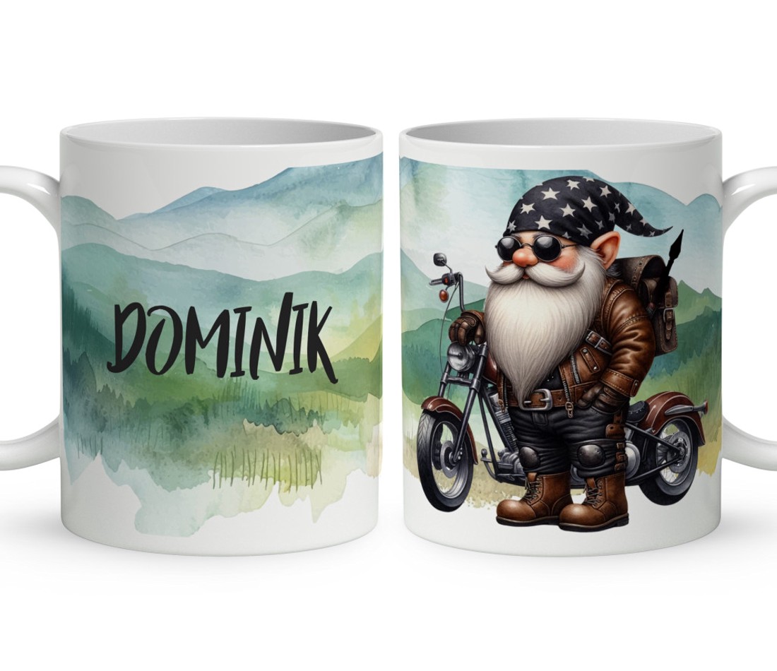 Névvel kérhető - Széles utat - Motoros manó mintás bögre - otthon & életmód - konyhafelszerelés, tálalás - tálalás - bögre & csésze - Meska.hu