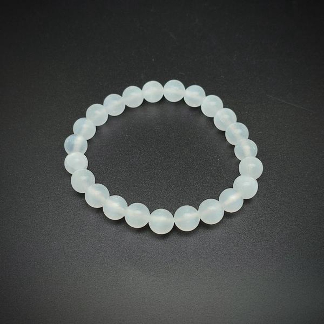 Szelenit golyó karkötő 8-9mm - ékszer - karkötő - ásványkarkötő - Meska.hu