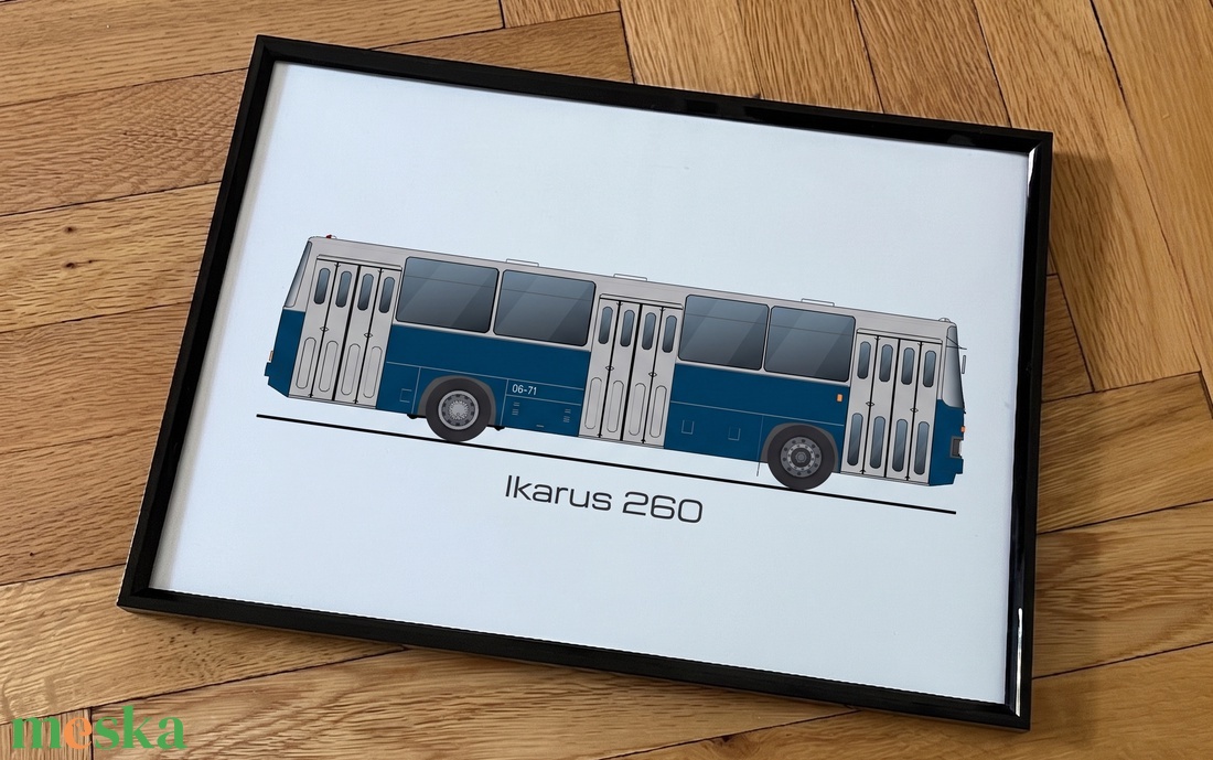 Ikarus retro busz poszter fali dísz � Választható festési variánsban - otthon & életmód - dekoráció - kép & falikép - poszter - Meska.hu