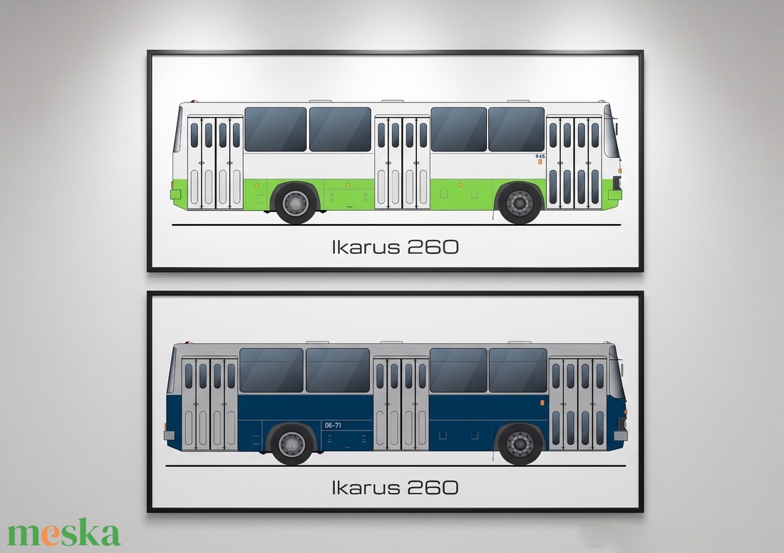 Ikarus retro busz poszter fali dísz � Választható festési variánsban - otthon & életmód - dekoráció - kép & falikép - poszter - Meska.hu