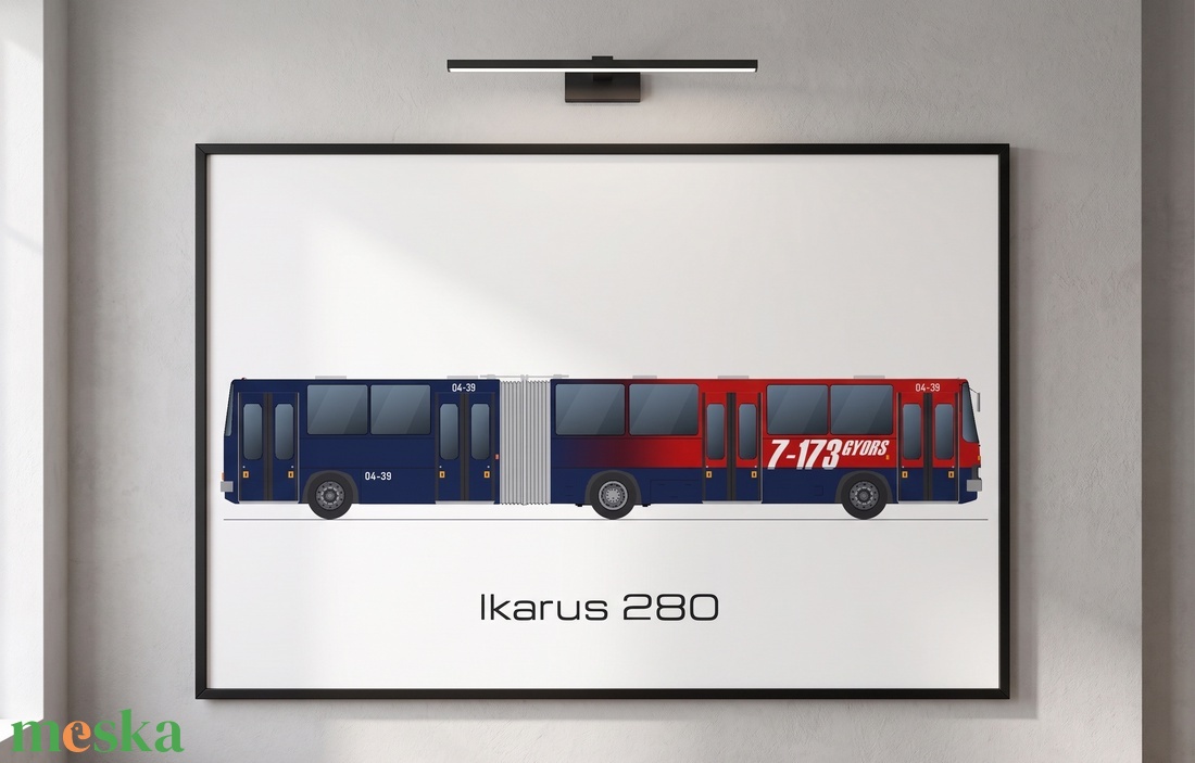 Ikarus 280 retro busz poszter fali dísz � Választható festési variánsban - otthon & életmód - dekoráció - kép & falikép - poszter - Meska.hu