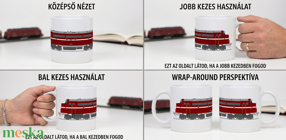 Ikonikus MÁV Nohab Mozdonyos Bögre (3 dl) � Egyedi Retro Vasutas Ajándék Választható Színben - otthon & életmód - dekoráció - kép & falikép - poszter - Meska.hu