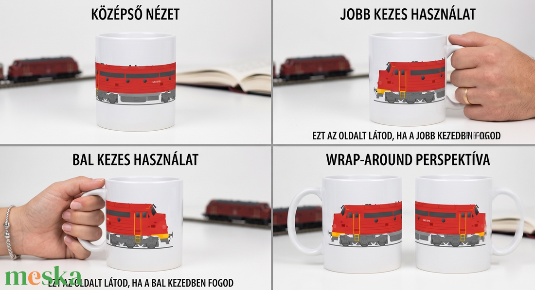 Ikonikus MÁV Nohab Mozdonyos Bögre (3 dl) � Egyedi Retro Vasutas Ajándék Választható Színben - otthon & életmód - dekoráció - kép & falikép - poszter - Meska.hu