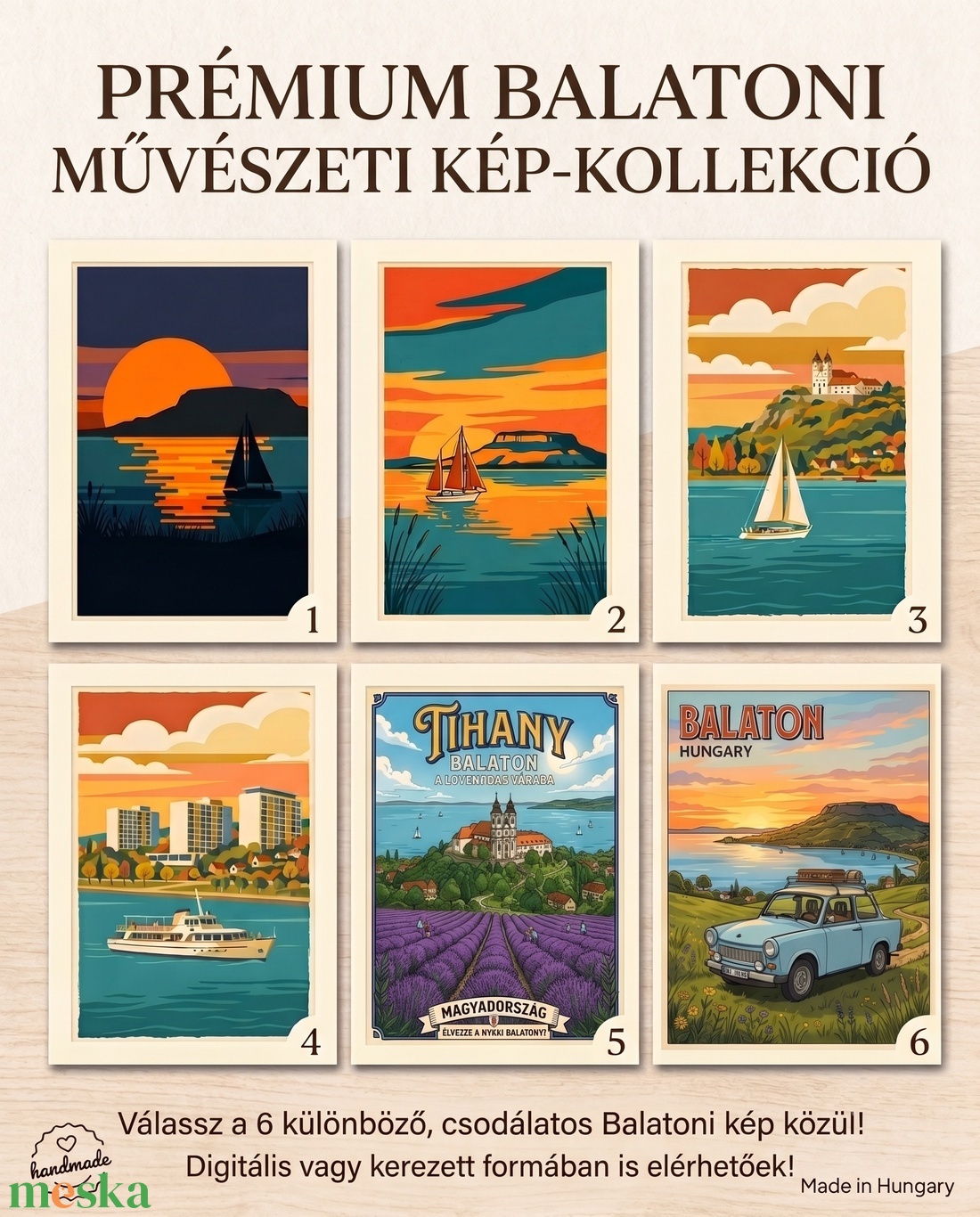 Balatoni Retró Hangulat � Minimalista Fali Poszter (Digitális fájl vagy Nyomtatott kép) - otthon & életmód - dekoráció - kép & falikép - poszter - Meska.hu