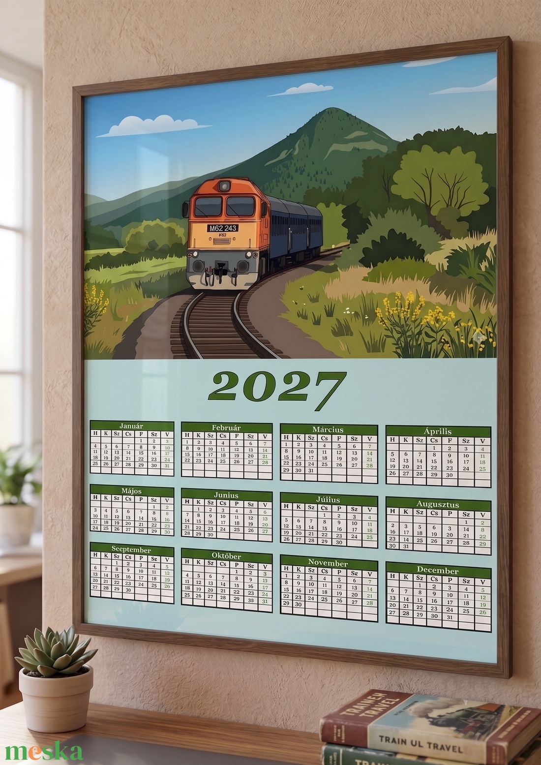 Vasúti Legendák � 2027-es Falinaptár � A3-as Prémium Retró Dekoráció - otthon & életmód - papír, írószer - naptár & tervező - Meska.hu