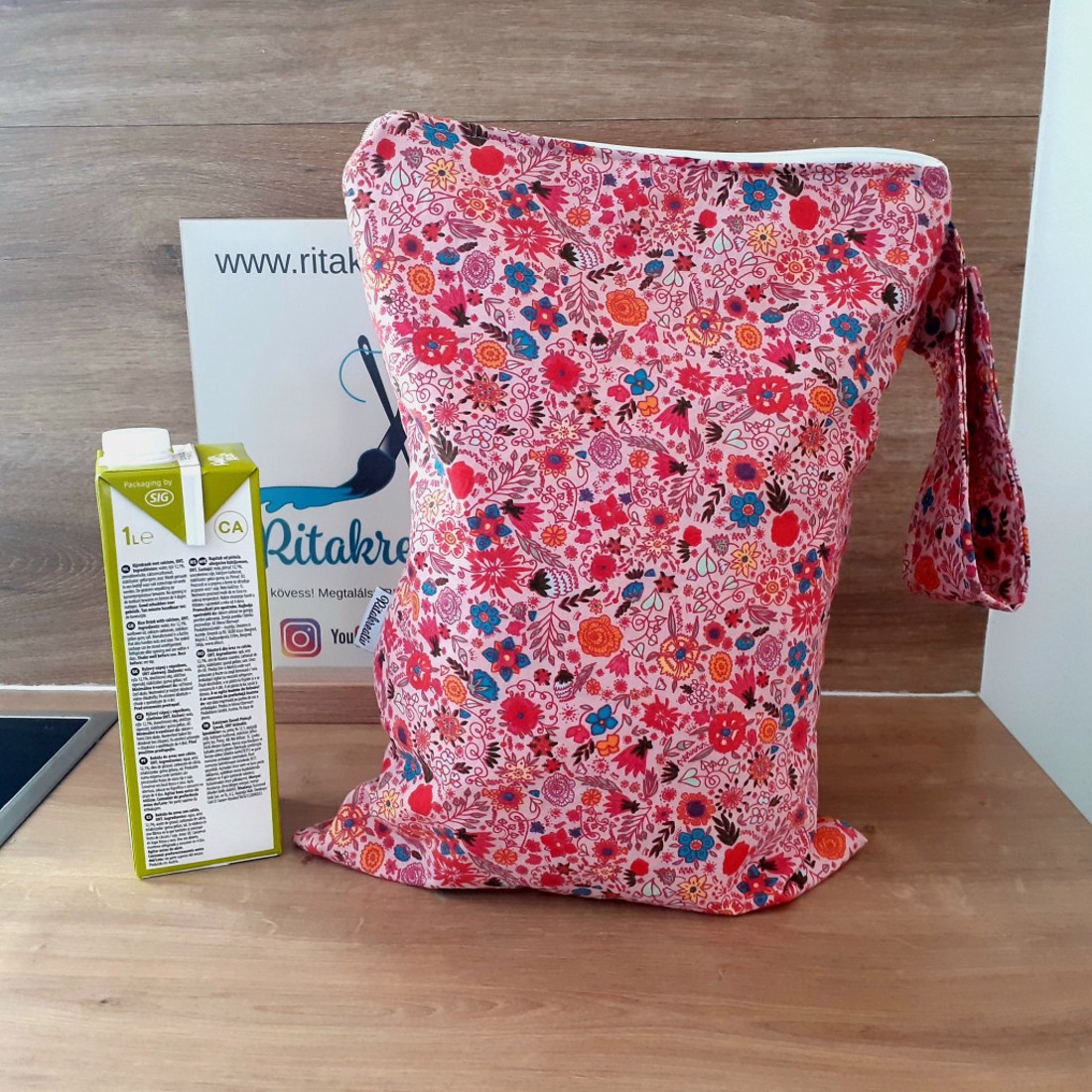 Cipzáras kenyeres zsák mesevirág - táska & tok - bevásárlás & shopper táska - kenyeres zsák - Meska.hu