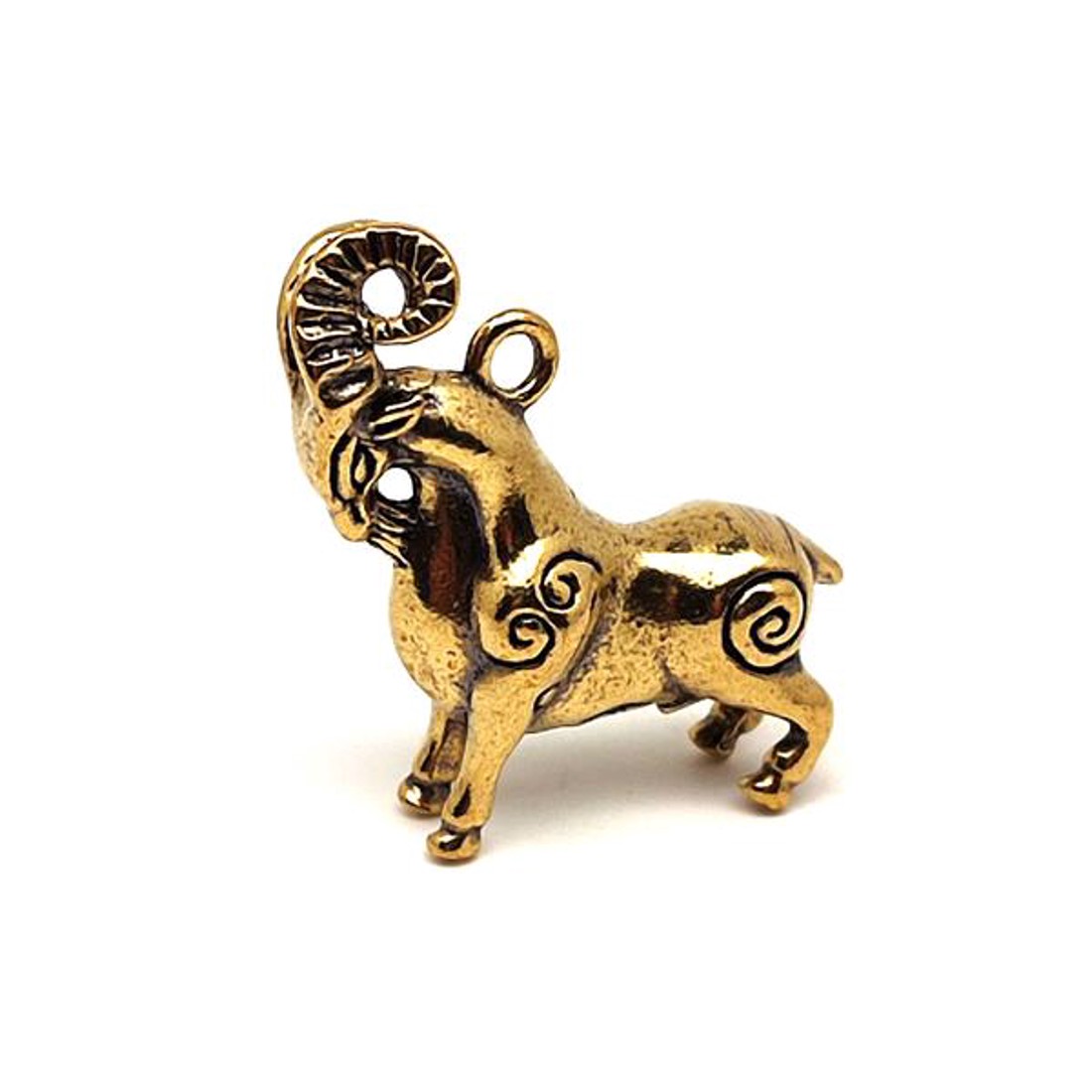 Sárgaréz medál kos 2,5x3,5cm - ékszer - nyaklánc - medál - Meska.hu