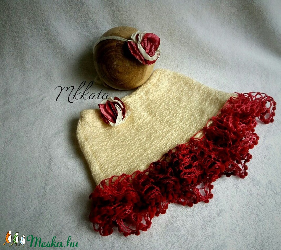 Kötött szoknya + fejpánt szett 68- as méret  -  - Meska.hu