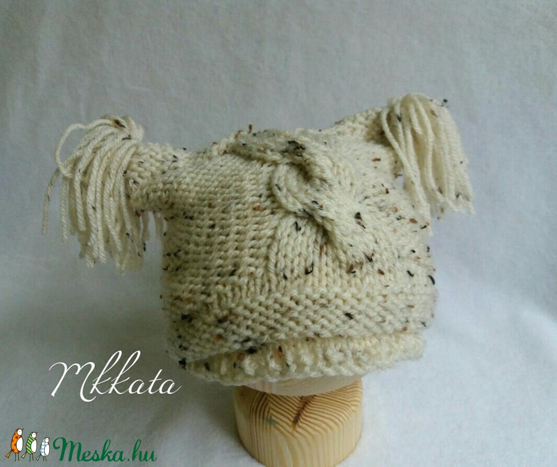 Kötött baba sapka 0-3 hónapos méret  -  - Meska.hu