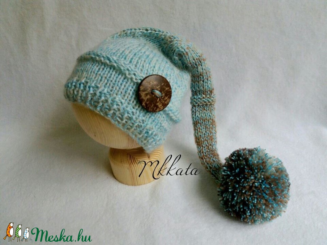 Kötött baba sapka 0-3 hónapos méret  -  - Meska.hu