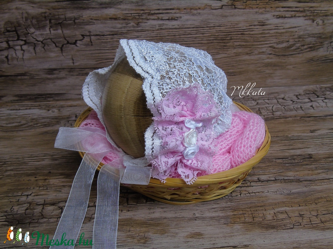 Csipke  baba sapka  0-2 hónapos méret  -  - Meska.hu