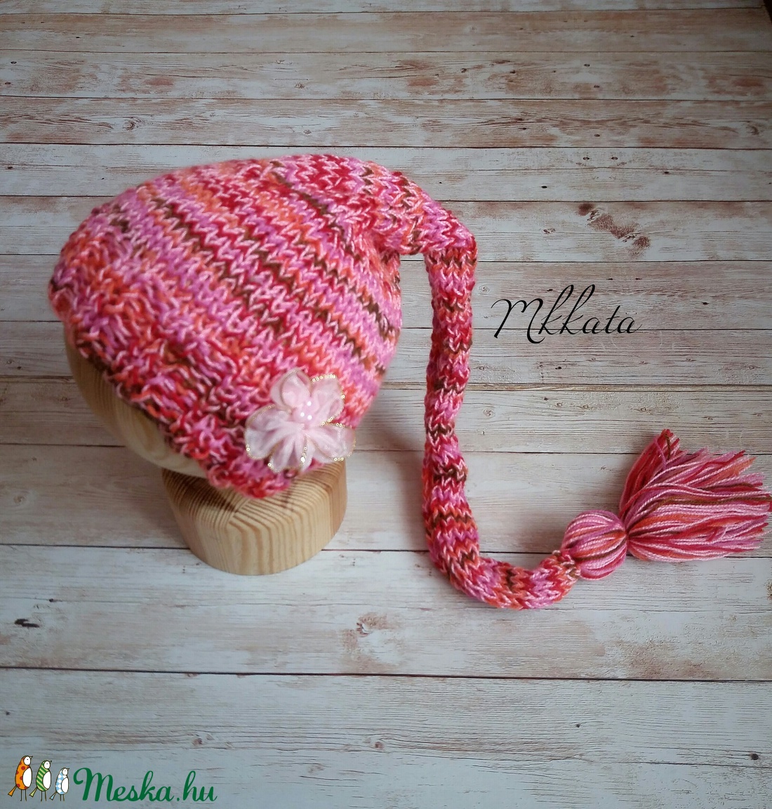 Kötött újszülött baba sapka 0-2 hónapos méret  -  - Meska.hu