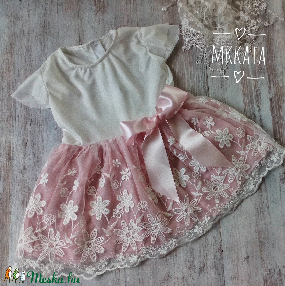 Alkalmi ,keresztelő kislány ruha 74 es méret  - ruha & divat - gyerekruha - Meska.hu