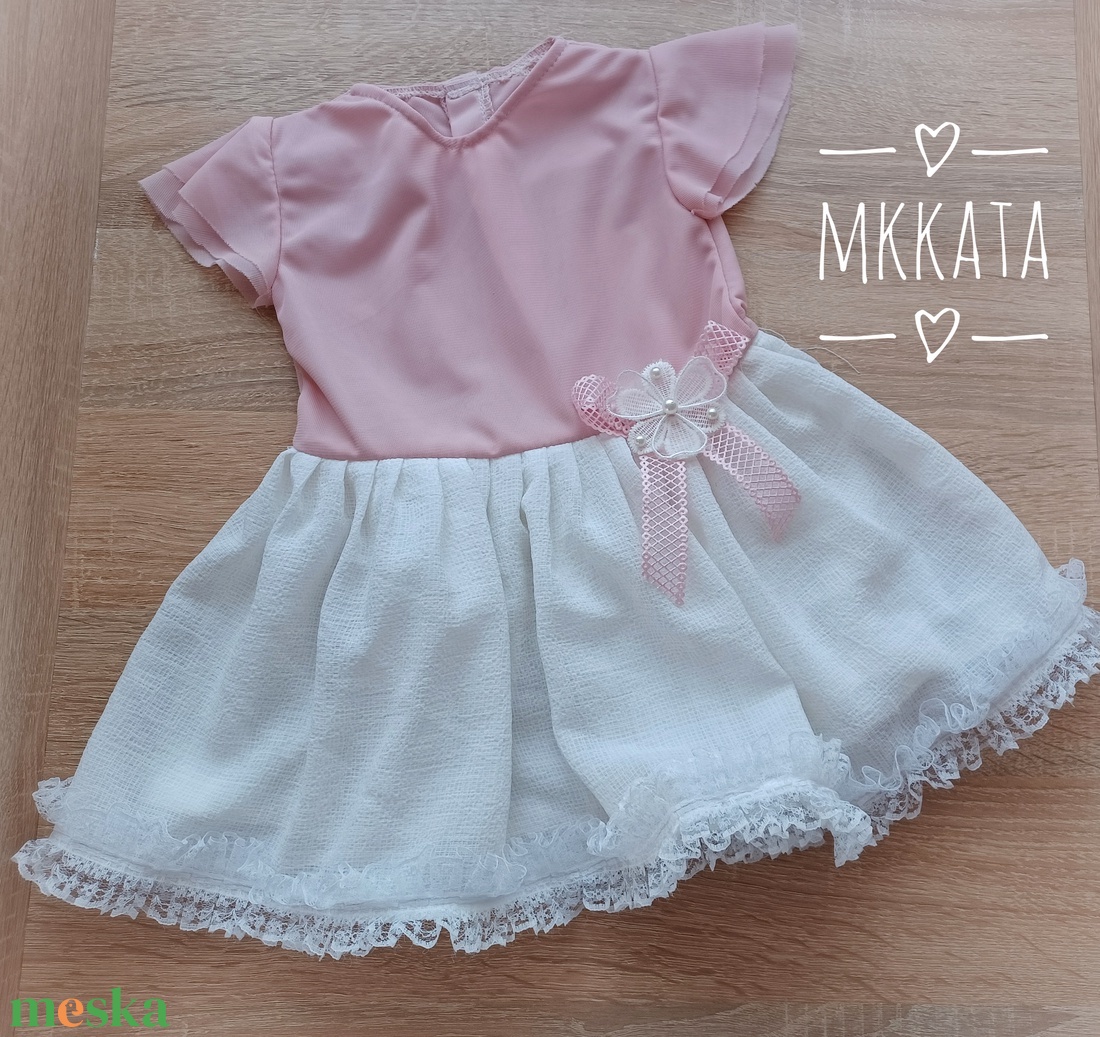Ünnepi Elegancia: Kislány keresztelő ruha   68 - as méret  - ruha & divat - gyerekruha - Meska.hu